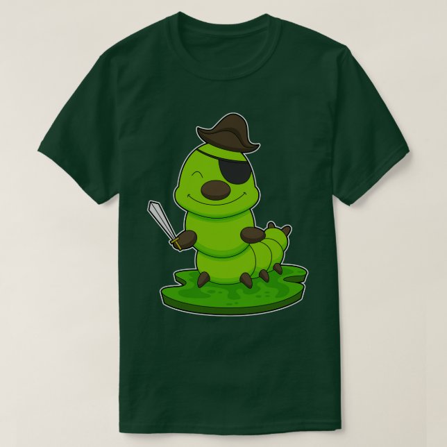 Camiseta Caterpillar como pirata con espada (Diseño del anverso)