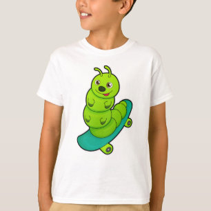 Camiseta Caterpillar como Skater con Skateboard