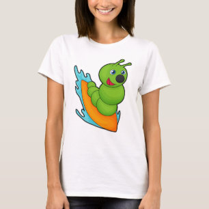 Camiseta Caterpillar como surfista con Surfboard