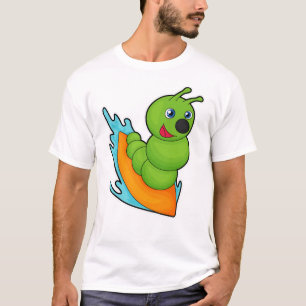 Camiseta Caterpillar como surfista con Surfboard