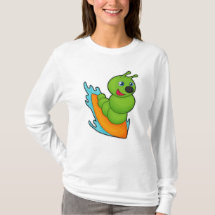 Camiseta Caterpillar como surfista con Surfboard