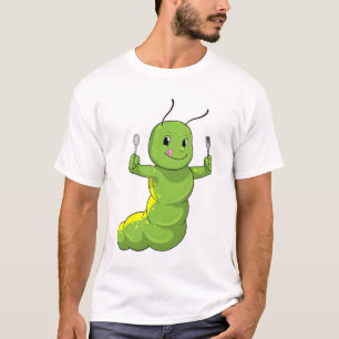 Camiseta Caterpillar con cuchara y horquilla