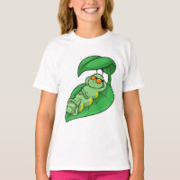 Caterpillar con hoja