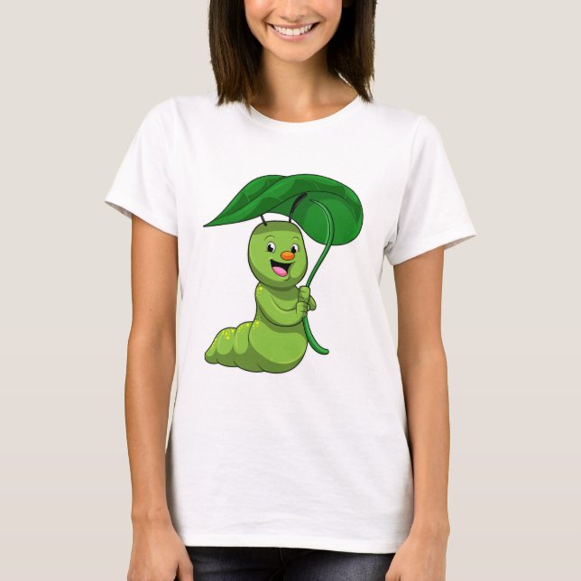 Camiseta Caterpillar con hoja como parasol (Anverso)