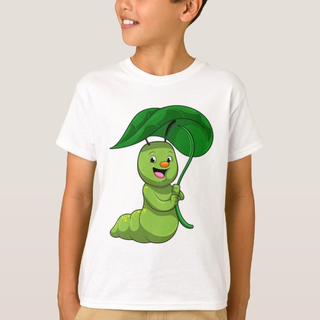 Camiseta Caterpillar con hoja como parasol (Anverso)