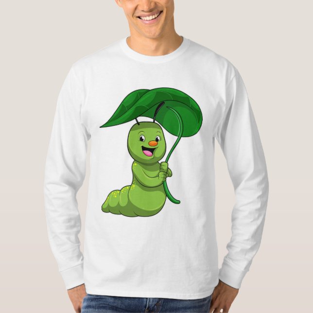 Camiseta Caterpillar con hoja como parasol (Anverso)