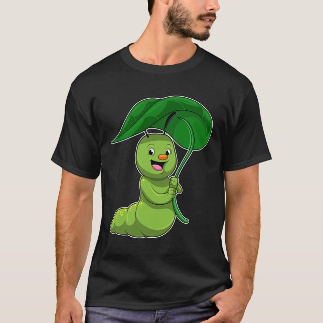 Camiseta Caterpillar con hoja como parasol (Anverso)