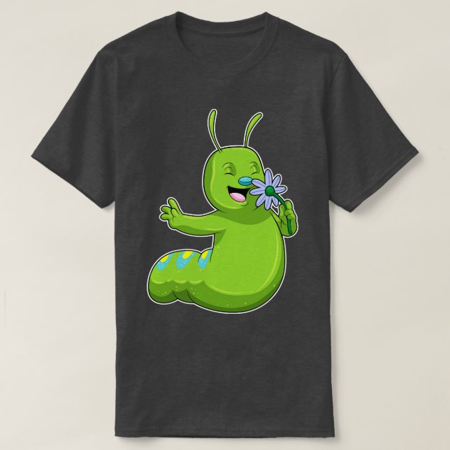 Camiseta Caterpillar con margarita de flores (Diseño del anverso)