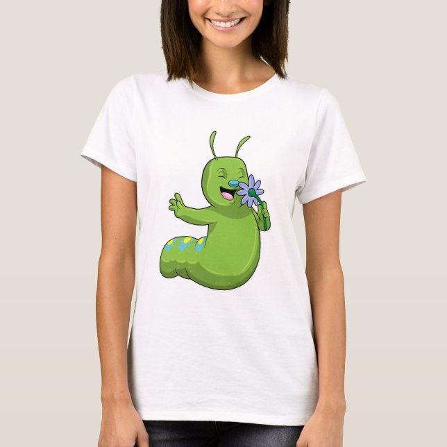 Camiseta Caterpillar con margarita de flores (Anverso)