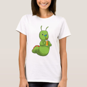 Camiseta Caterpillar con zumo de Naranja de vidrio