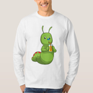 Camiseta Caterpillar con zumo de Naranja de vidrio