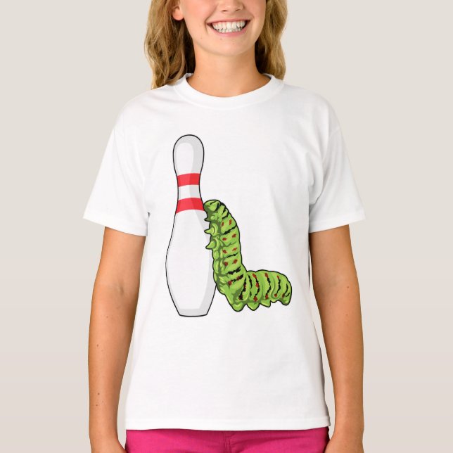 Camiseta Caterpillar en el Bowling con pasador Bowling (Anverso)