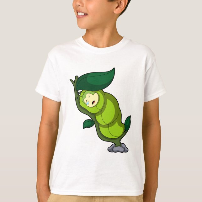 Camiseta Caterpillar en el sueño con hoja (Anverso)