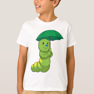 Camiseta Caterpillar en la lluvia con paraguas