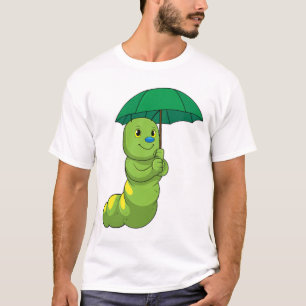 Camiseta Caterpillar en la lluvia con paraguas