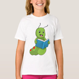 Camiseta Caterpillar en lectura con libro