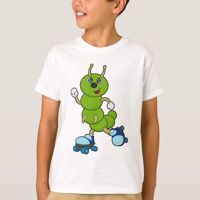 Camiseta Caterpillar en patinaje en línea con patines de pa (Anverso)