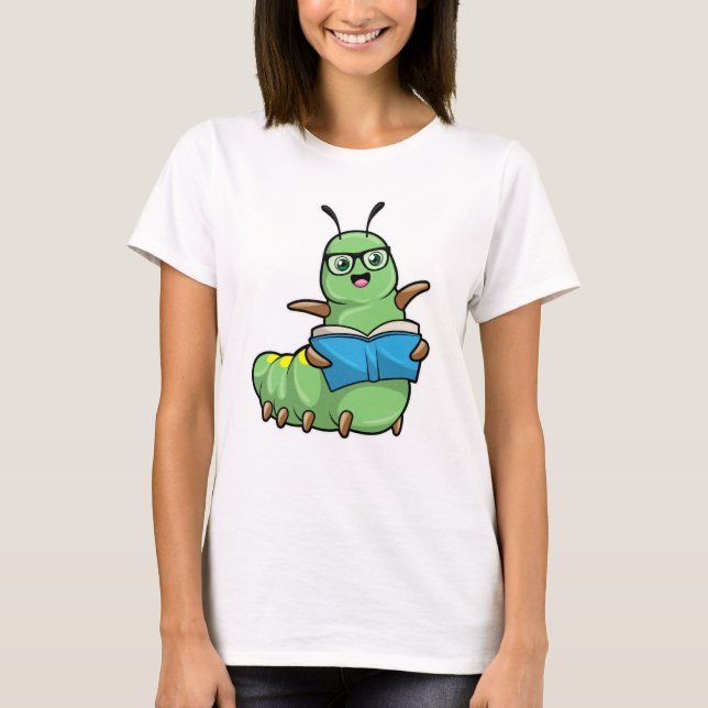 Camiseta Caterpillar tal como está nervioso con libros y ga (Anverso)