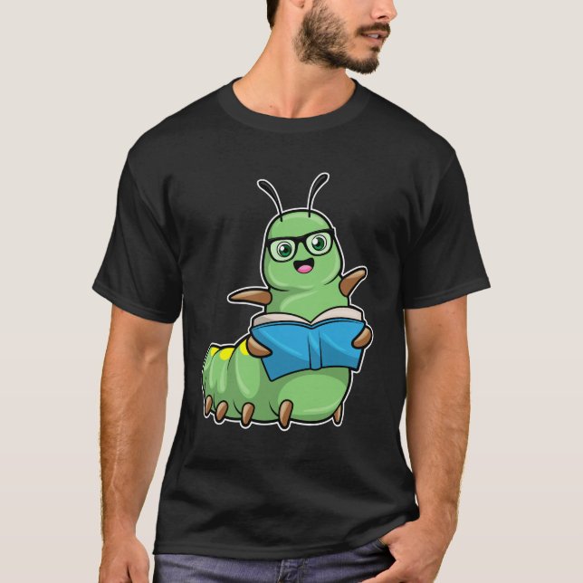 Camiseta Caterpillar tal como está nervioso con libros y ga (Anverso)