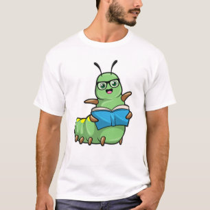 Camiseta Caterpillar tal como está nervioso con libros y ga