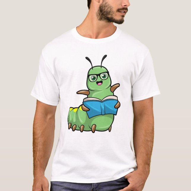Camiseta Caterpillar tal como está nervioso con libros y ga (Anverso)