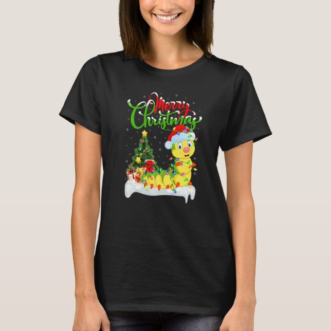 Camiseta Caterpillar  Xmas Decorations Caterpillar Christma (Anverso)