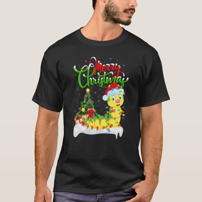 Camiseta Caterpillar  Xmas Decorations Caterpillar Christma (Anverso)