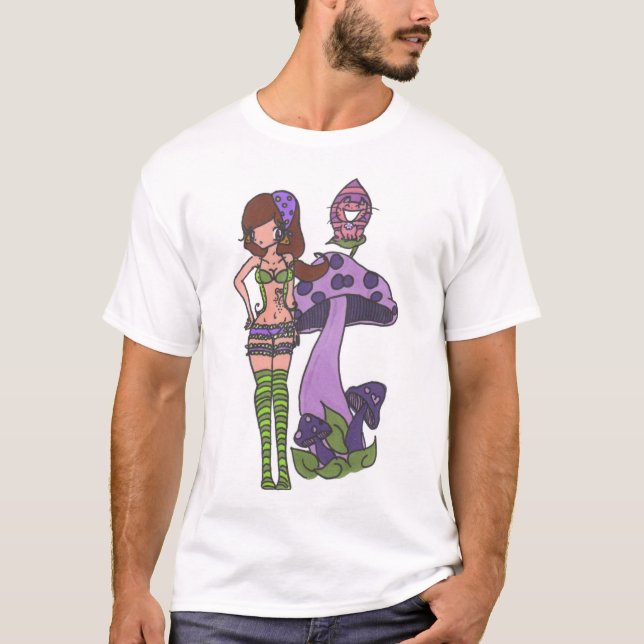 Camiseta Caterpillar y Cheshire (Anverso)