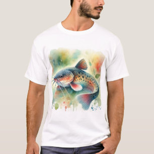 Camiseta Catfish in Watercolor Art 170724AREF129 - Watercol