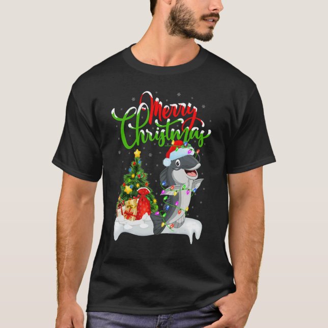 Camiseta Catfish   Xmas Decorations Santa Catfish Christmas (Anverso)