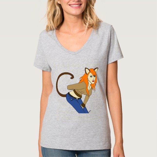 Camiseta catgirl T-Shirt (Anverso)