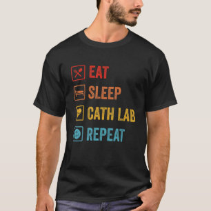 Camiseta Cath Lab EKG Enfermería Heartbeat Tech Cute Retro 