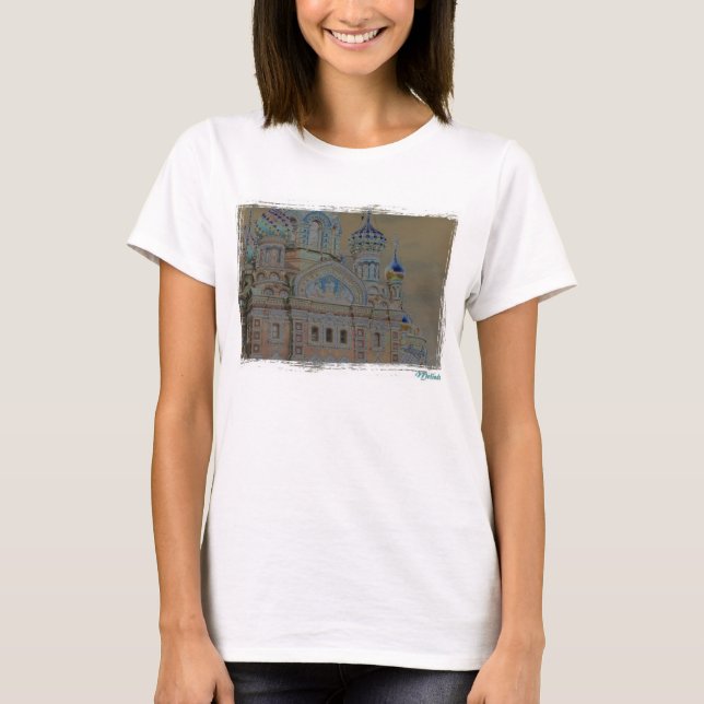 Camiseta Cathendral St Petersburg, ruso (Anverso)