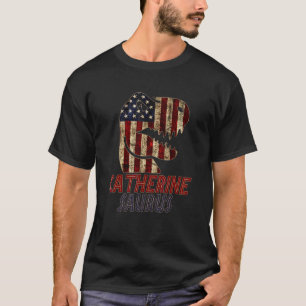 Camiseta Catherine Patriótica Dino Catherinesaurus American