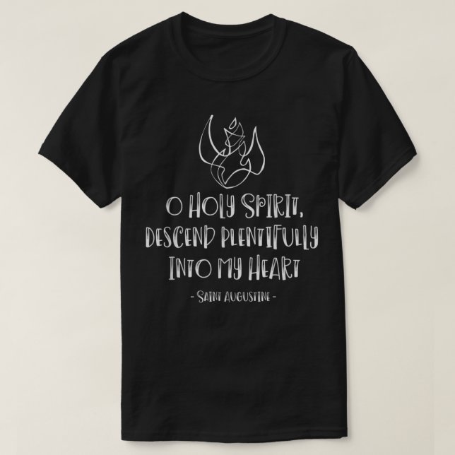 Camiseta Catholic Holy Spirit Pentecost Sunday St Augustine (Diseño del anverso)