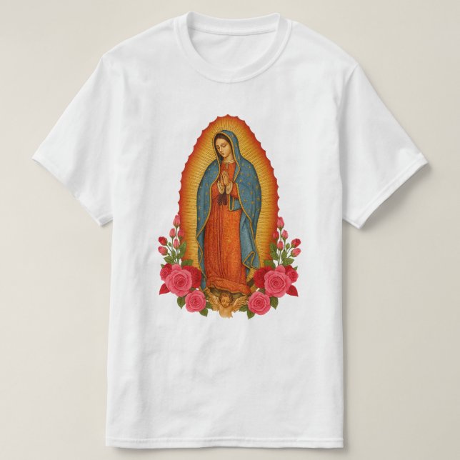 Camiseta Catholic Our Lady of Guadalupe Saint Virgin Mary (Diseño del anverso)