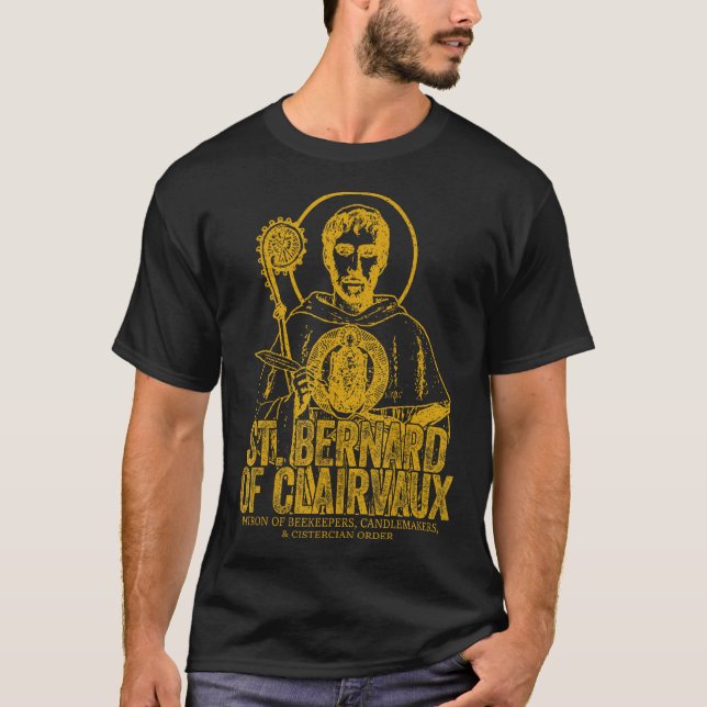 Camiseta Catholicism Gold St Bernard Of Clairvaux Christian (Anverso)