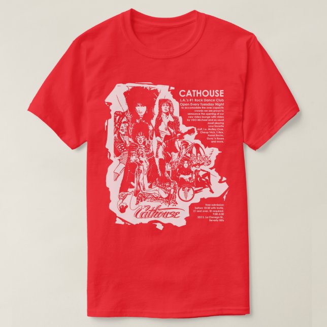Camiseta Cathouse Flyer Dark TShirt (Diseño del anverso)