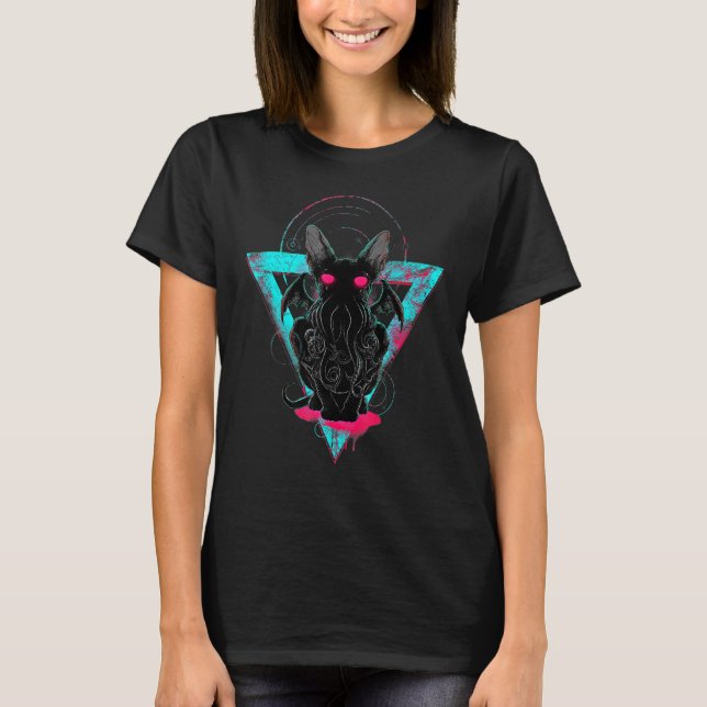 Camiseta Cathulhu Gato Demonio Divertido (Anverso)