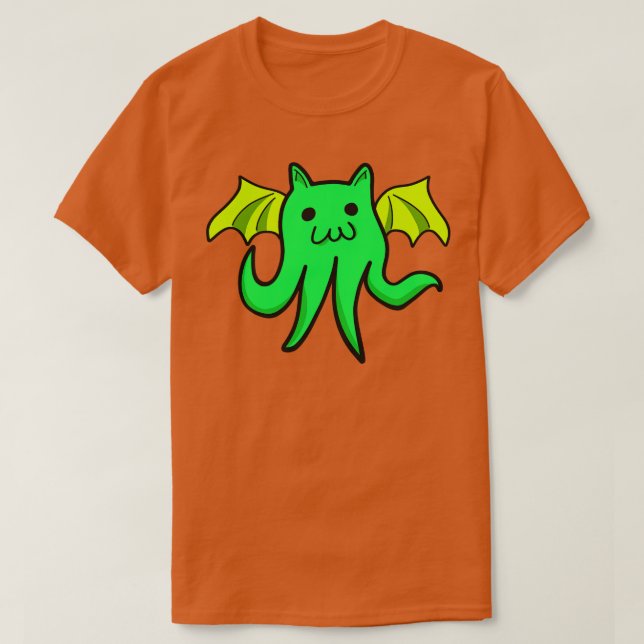 Camiseta Cathulu Cute Kawaii Cthulhu Cat (Diseño del anverso)
