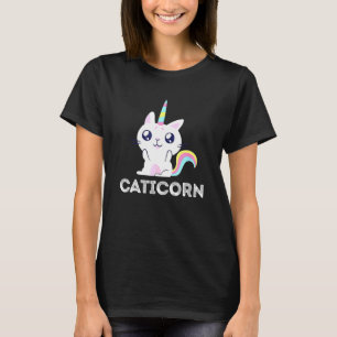 Camiseta Caticorn Cat Unicorn Chicas de maíz mujeres