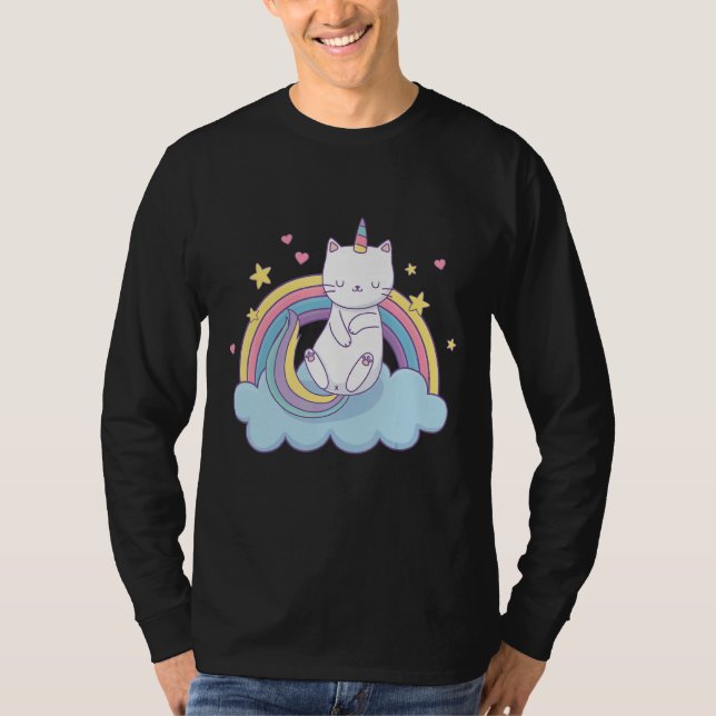Camiseta Caticorn con Kittycorn arcoiris (Anverso)