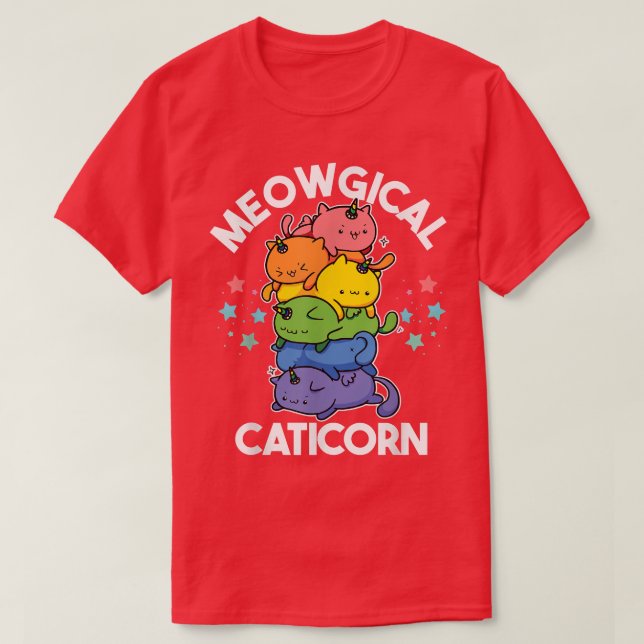 Camiseta Caticorn Funny Unicorn y Kittycorn Cute (Diseño del anverso)