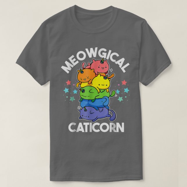 Camiseta Caticorn Funny Unicorn y Kittycorn Cute (Diseño del anverso)