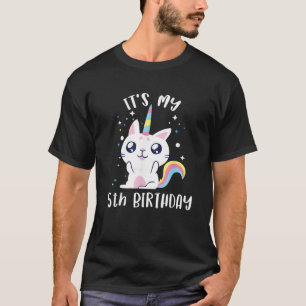 Camiseta Caticorn Kawaii Cat Unicorn Edad 5