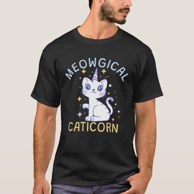 Camiseta Caticorn Mágico Adorable (Anverso)