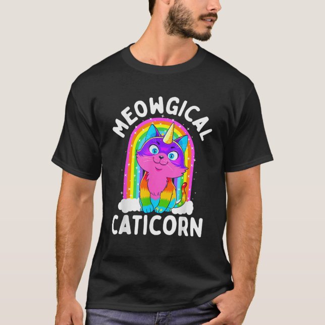Camiseta Caticorn meowgánico unicornio gatos mujeres Kittyc (Anverso)