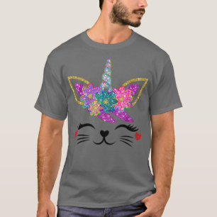 Camiseta Caticorn Meowgic Cute Cat Unicornio Cara Para Kitt