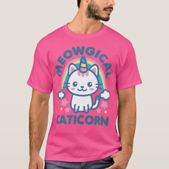 Camiseta Caticorn Meowgical Kawaii (Anverso)
