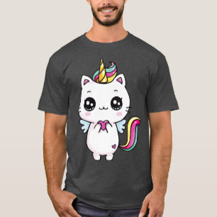 Camiseta Caticorn Meowgical Rainbow T shirt Cat Kittycorn